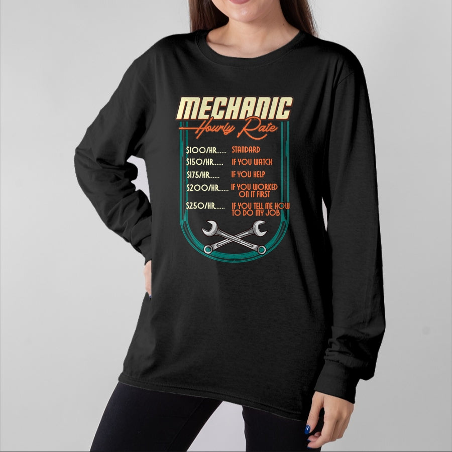 Best Mechanic Life Shirt, Funny Mechanic UnisexT-Shirt/Hoodie/Sweatshirt HLT00 - Mechanic Hourly Rate Car Auto Repairman Labor Rates T-Shirt (2)