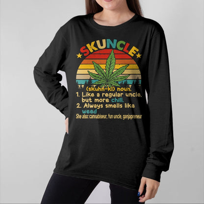 Gift for Dad Shirt, Funny Dad Unisex T-Shirt/Hoodie/Sweatshirt HLT00 – Skuncle Definition Happy Father_s Day Proud Uncle Weed Lover T-Shirt