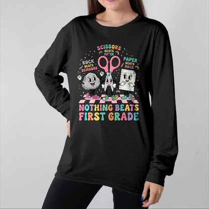 Best Student Shirt, Funny Back To School UnisexT-Shirt/Hoodie/Sweatshirt HLT00 - Nothing Beats 1st Grade Funny Back to School Teachers T-Shirt