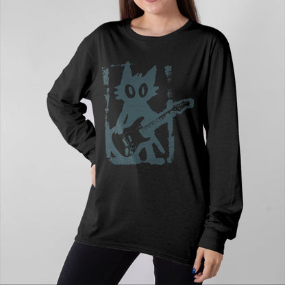 Guitar Lover Shirt, Funny Guitar UnisexT-Shirt/Hoodie/Sweatshirt HLT00 - Cat Playing Guitar Rock Star Rock and Roll Men Women Kids T-Shirt (1)