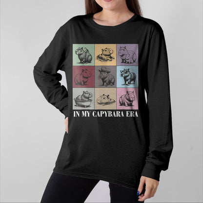 Cute Capybara Shirt, Funny Capybara Unisex T-Shirt/Hoodie/Sweatshirt HLT00 - Cute Capybara Lover In My Capybara Era Gift For Boys Girls T-Shirt