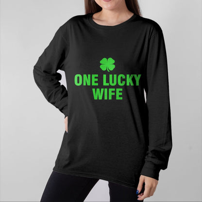 Best Wife Shirt, Wife and Husband Unisex T-Shirt/Hoodie/Sweatshirt HLT00 - Gift for wife T shirt, lucky wife   One Lucky Wife Premium T-Shirt (1)