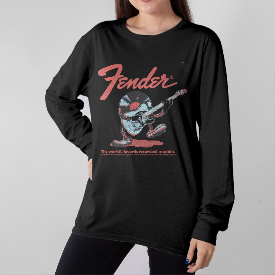 Guitar Lover Shirt, Funny Guitar UnisexT-Shirt/Hoodie/Sweatshirt HLT00 - Fender Record Playing Guitar Centered T-Shirt