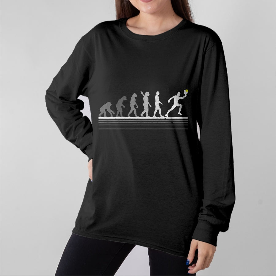 Funny Pickleball Shirt, Pickleball Lover Unisex T-Shirt/Hoodie/Sweatshirt HLT00 - Pickleball Evolution of Man Funny Gift T-Shirt
