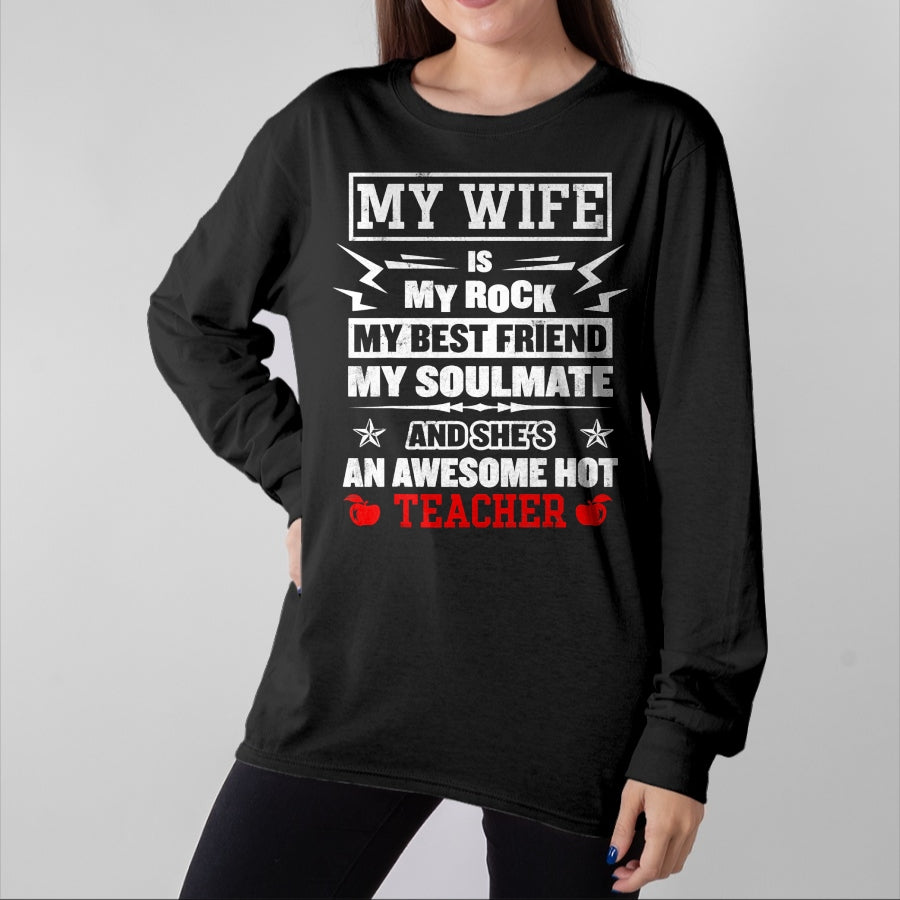 Best Wife Shirt, Wife and Husband Unisex T-Shirt/Hoodie/Sweatshirt HLT00 - Mens My Wife Is My Best Friend Awesome Hot Teacher Funny Husband T-Shirt