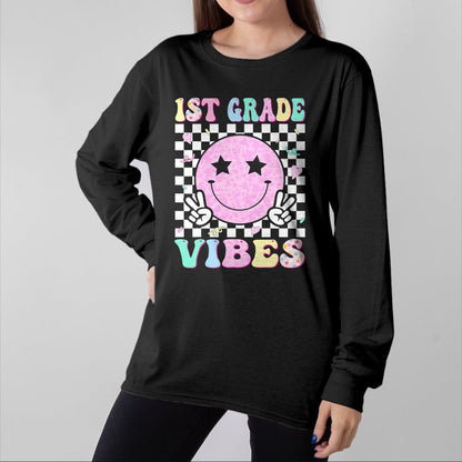 Best Student Shirt, Funny Back To School UnisexT-Shirt/Hoodie/Sweatshirt HLT00 - 1st Grade Vibes First Day of School 1st Grade First Grade T-Shirt