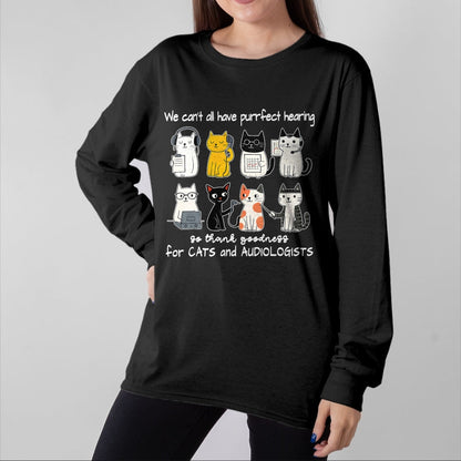 Best Doctor Shirt, Funny Doctor UnisexT-Shirt/Hoodie/Sweatshirt HLT00 - Cute Cat Audiology Ear Dr Audiologist Vestibular Therapist T-Shirt