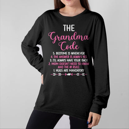 Best Grandma Shirt, Proud Grandma Unisex T-Shirt/Hoodie/Sweatshirt HLT00 - The Grandma Code Granny Grandmother Grandparent T-Shirt (1)