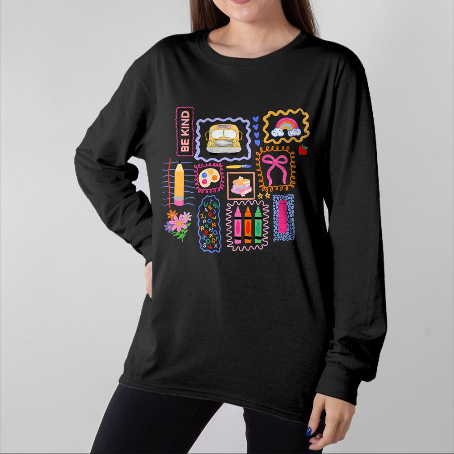 Best Teacher Shirt, Funny Teacher UnisexT-Shirt/Hoodie/Sweatshirt HLT00 - Coquette Bow Teacher Back To School Teacher Life Student Kid T-Shirt