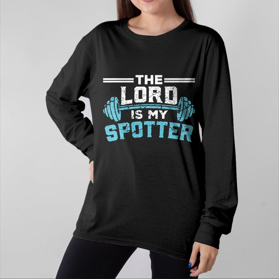 Christian Tee, Christian Faith Unisex T-Shirt/Hoodie/Sweatshirt HLT00 - Jesus Workout Shirt Jesus is my Spotter Christian Gym T-Shirt