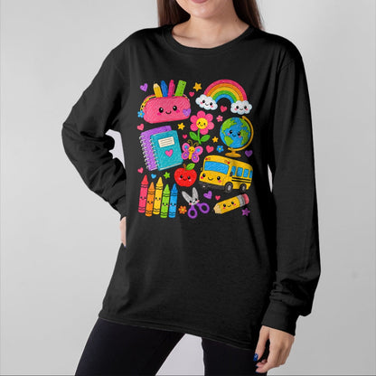 Best Student Shirt, Funny Back To School UnisexT-Shirt/Hoodie/Sweatshirt HLT00 - Cute Crayon Apple Pencil Teacher Kid Back to School Supplies T-Shirt