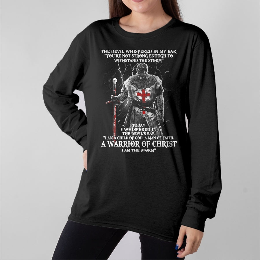 Christian Tee, Christian Faith Unisex T-Shirt/Hoodie/Sweatshirt HLT00 -  A Warrior of christ Tshirt T-Shirt