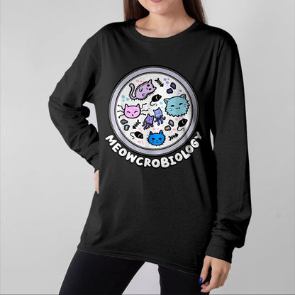 Cat Love Shirt, Funny Cat Lover Gift UnisexT-Shirt/Hoodie/Sweatshirt HLT00 - Meowcrobiology Microscopic Cats Science Pet School Biology T-Shirt, Women, Grass Green, Medium