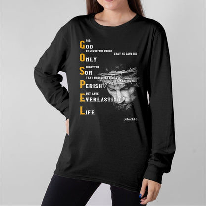 Christian Tee, Christian Faith Unisex T-Shirt/Hoodie/Sweatshirt HLT00 - For God So Loved The World Love Jesus Christian T-Shirt