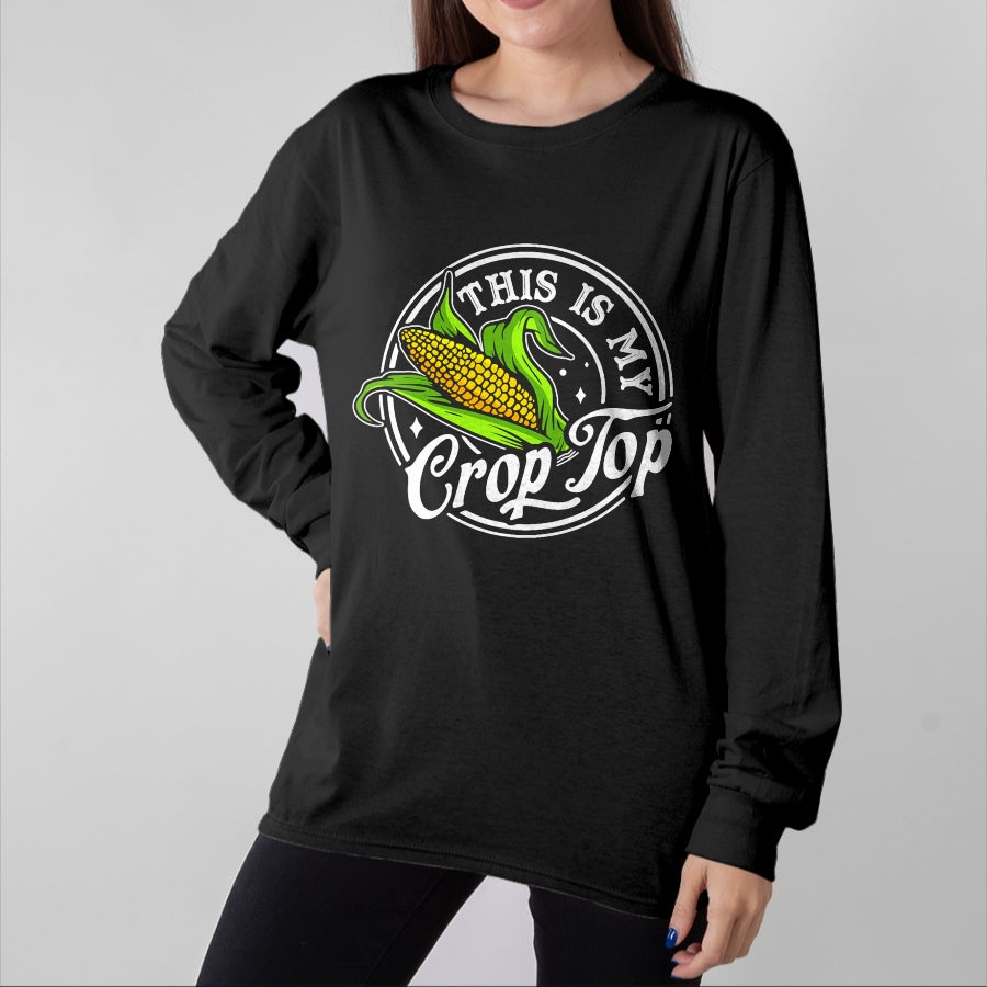 Best Farmer Life Shirt, Funny Farmer UnisexT-Shirt/Hoodie/Sweatshirt HLT00 - Womens This is My Crop Top Funny Farmer Farming Corn T-Shirt
