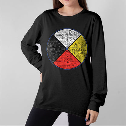 Native American T-Shirts, Vintage Native American Unisex T-Shirt/Hoodie/Sweatshirt HLT00 - Native American Words Of The Medicine Wheel 1