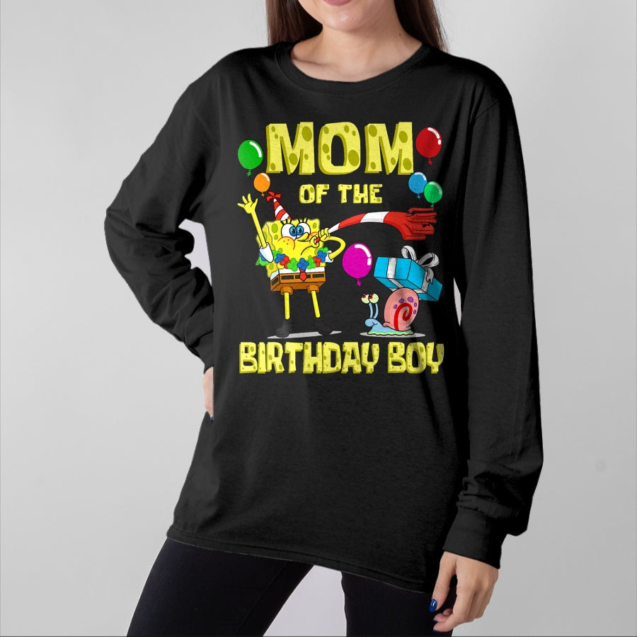 Gift for Mom Shirt, Funny Mom Unisex T-Shirt/Hoodie/Sweatshirt HLT00 - Mademark x SpongeBob SquarePants - SpongeBob Mommy of the Birthday Boy Theme Party T-Shirt