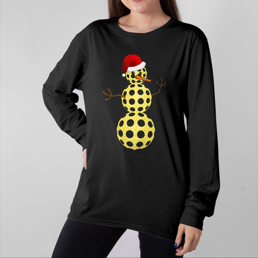 Funny Pickleball Shirt, Pickleball Lover Unisex T-Shirt/Hoodie/Sweatshirt HLT00 - Pickleball Christmas T-Shirt Funny Pickleball Snowman Shirt Tank Top