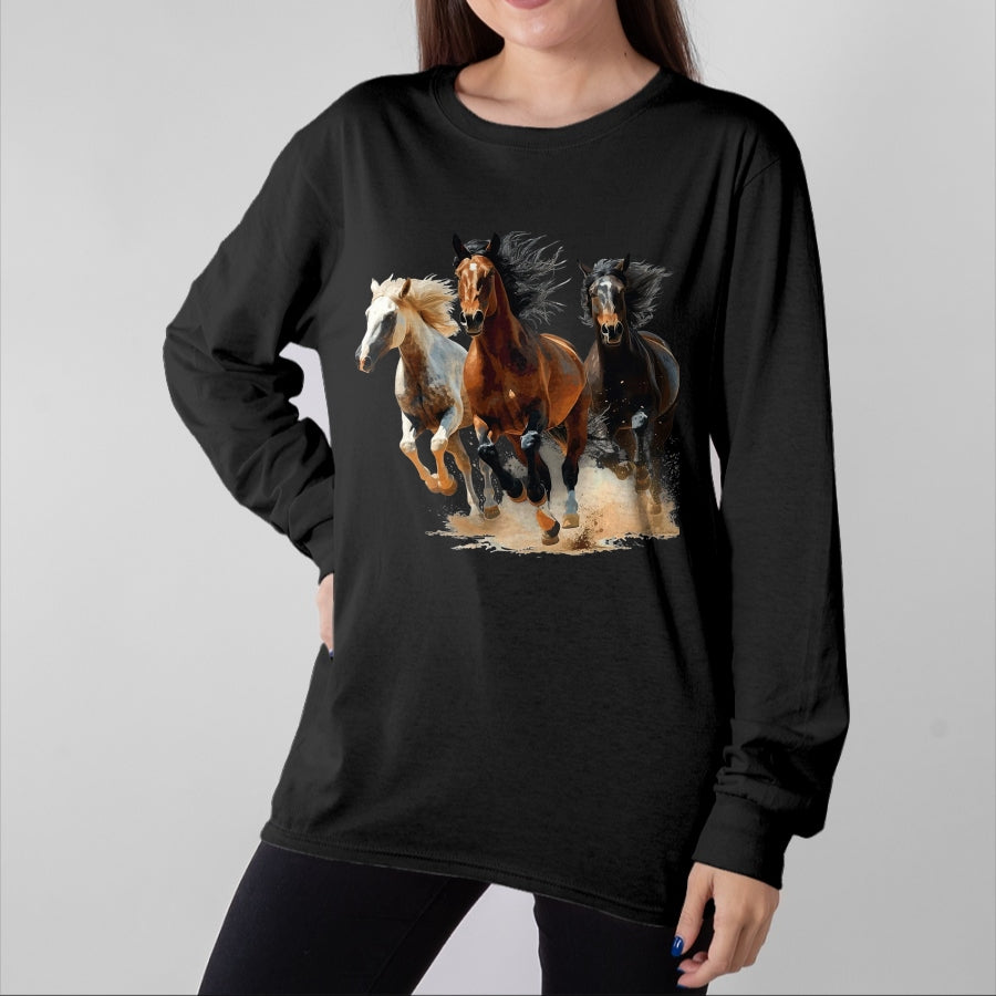 Best Horse Lover Shirt , Funny Horse UnisexT-Shirt/Hoodie/Sweatshirt HLT00 - Vintage Horses Lover Graphic for Men Women Boys Girls T-Shirt, Men, Black, X-Large