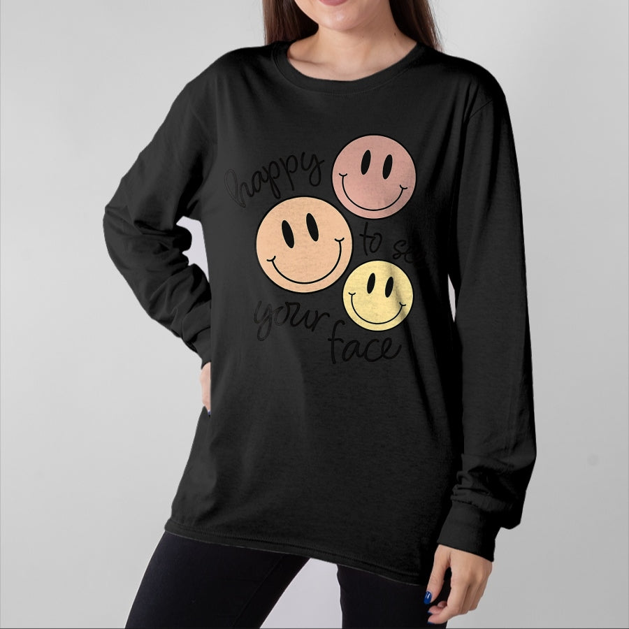 Best Student Shirt, Funny Back To School UnisexT-Shirt/Hoodie/Sweatshirt HLT00 - Happy to See Your Face Smile Back to School Teacher Kids T-Shirt