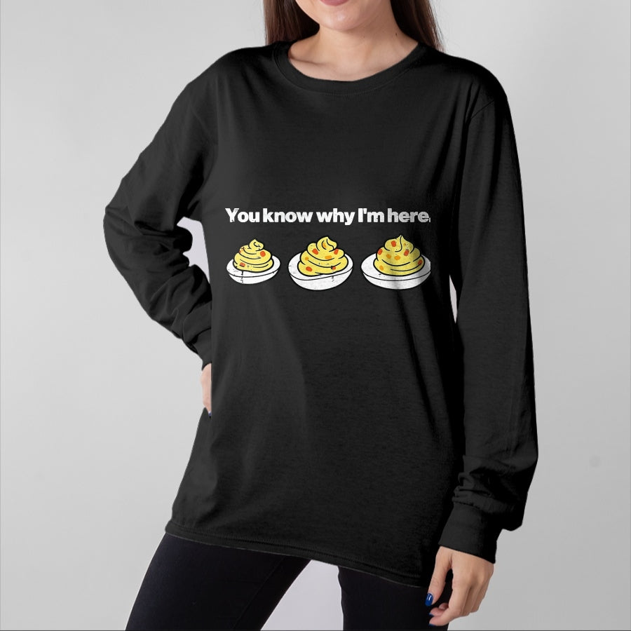 Best Thanksgiving Family Shirt , Funny Thanksgiving UnisexT-Shirt/Hoodie/Sweatshirt HLT00 - Deviled Eggs You Know Why Im Here Thanksgiving Men Women Kid T-Shirt, Men, Black, 3X-Large