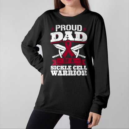 Gift for Dad Shirt, Funny Dad Unisex T-Shirt/Hoodie/Sweatshirt HLT00 – Proud Dad Of A Sickle Cell Warrior SCD Awareness Father T-Shirt