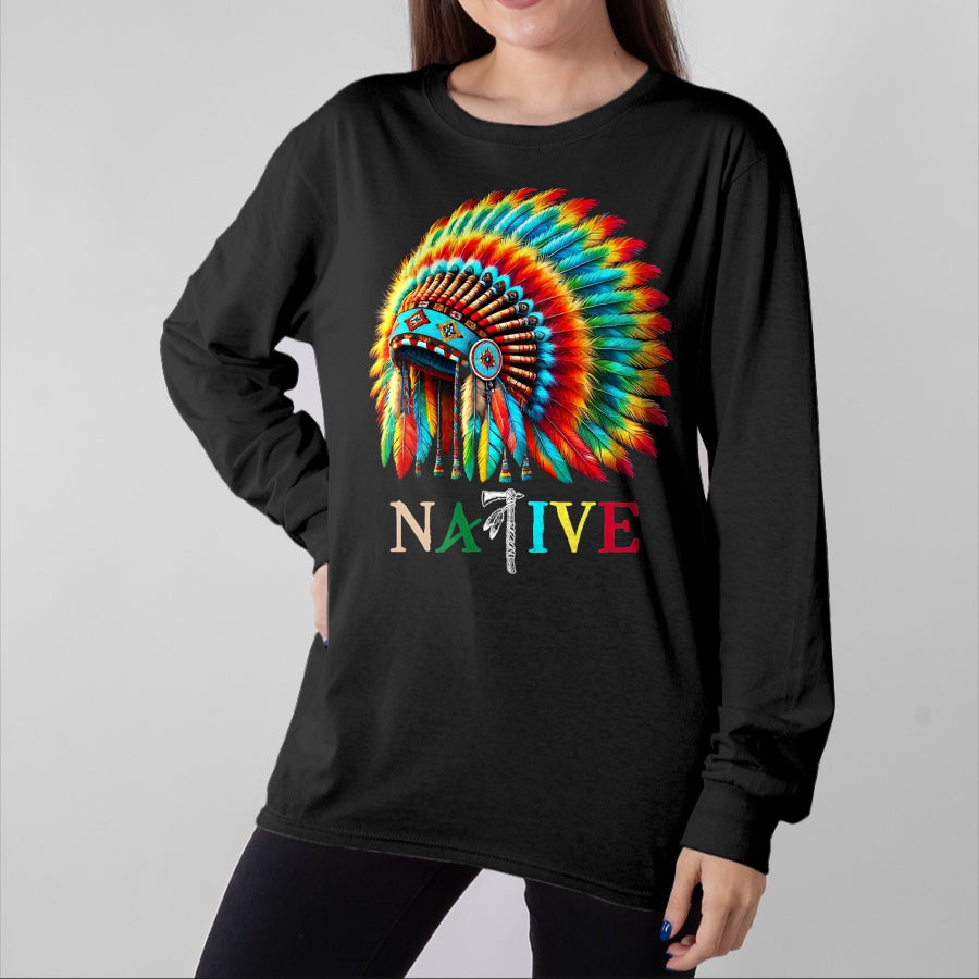 Native American T-Shirts, Vintage Native American Unisex T-Shirt/Hoodie/Sweatshirt HLT00 - Native American Indian Day Pride Indigenous Cherokee Costume