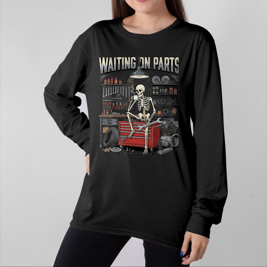 Best Mechanic Life Shirt, Funny Mechanic UnisexT-Shirt/Hoodie/Sweatshirt HLT00 - Funny Waiting On Parts Mechanic Skeleton Auto Repair Life T-Shirt, Men, Black, 3X-Large (2)