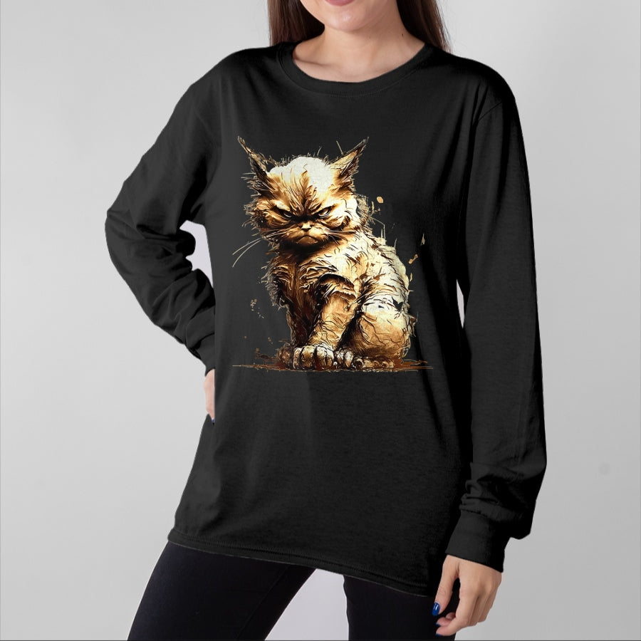 Cat Love Shirt, Funny Cat Lover Gift UnisexT-Shirt/Hoodie/Sweatshirt HLT00 - Mean Fierce Kitty Cat Kitten Funny Cat T-Shirt T-Shirt for Men Women