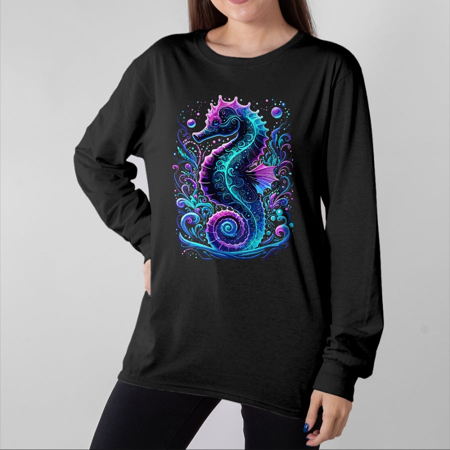 Best Horse Lover Shirt , Funny Horse UnisexT-Shirt/Hoodie/Sweatshirt HLT00 - Seahorse Colorful Underwater Seahorse T-Shirt