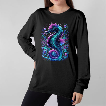 Best Horse Lover Shirt , Funny Horse UnisexT-Shirt/Hoodie/Sweatshirt HLT00 - Seahorse Colorful Underwater Seahorse T-Shirt