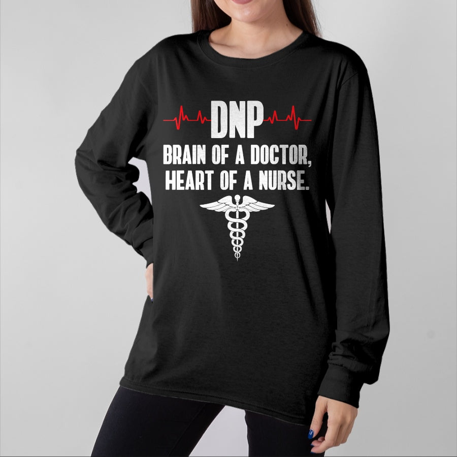 Best Doctor Shirt, Funny Doctor UnisexT-Shirt/Hoodie/Sweatshirt HLT00 - DNP Doctor of Nursing Practice Brain RN Nurse DA1 T-Shirt