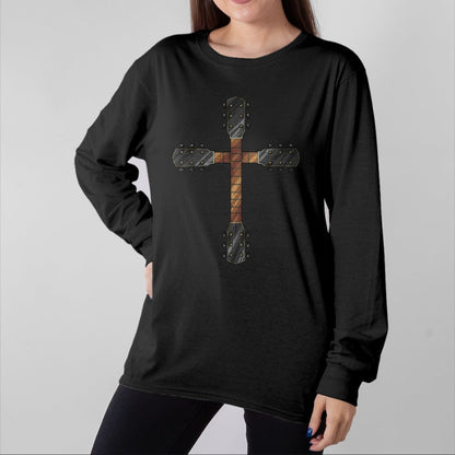 Guitar Lover Shirt, Funny Guitar UnisexT-Shirt/Hoodie/Sweatshirt HLT00 - Cute Faith Christian Guitar Cross T-Shirt  Funny Musician Gift for Unisex-Adults, Black, Short Slee