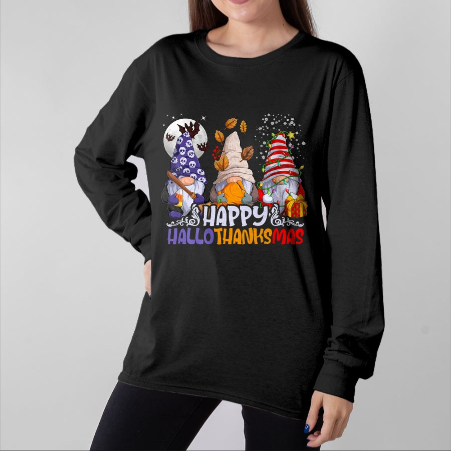 Best Thanksgiving Family Shirt , Funny Thanksgiving UnisexT-Shirt/Hoodie/Sweatshirt HLT00 - HalloThanksMas Gnomes Halloween Thanksgiving Christmas Happy T-Shirt