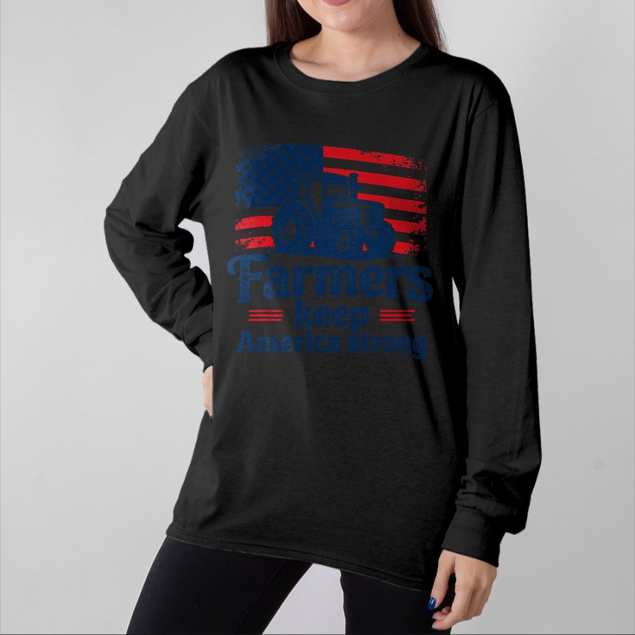 Best Farmer Life Shirt, Funny Farmer UnisexT-Shirt/Hoodie/Sweatshirt HLT00 - Patriotic American Farmer Tractor Farm Life USA Flag Farmer T-Shirt