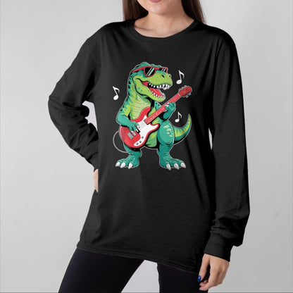 Guitar Lover Shirt, Funny Guitar UnisexT-Shirt/Hoodie/Sweatshirt HLT00 - Funny Dinosaur and Guitar Lover Toddler Boys Kids Men T-Shirt