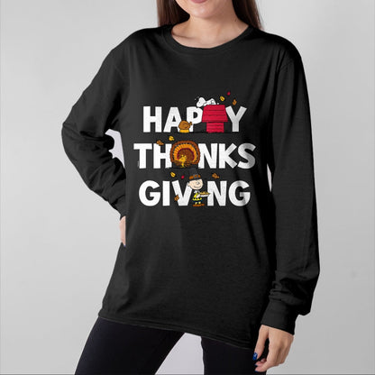 Best Thanksgiving Family Shirt , Funny Thanksgiving UnisexT-Shirt/Hoodie/Sweatshirt HLT00 - Peanuts - Happy Thanksgiving Icons T-Shirt