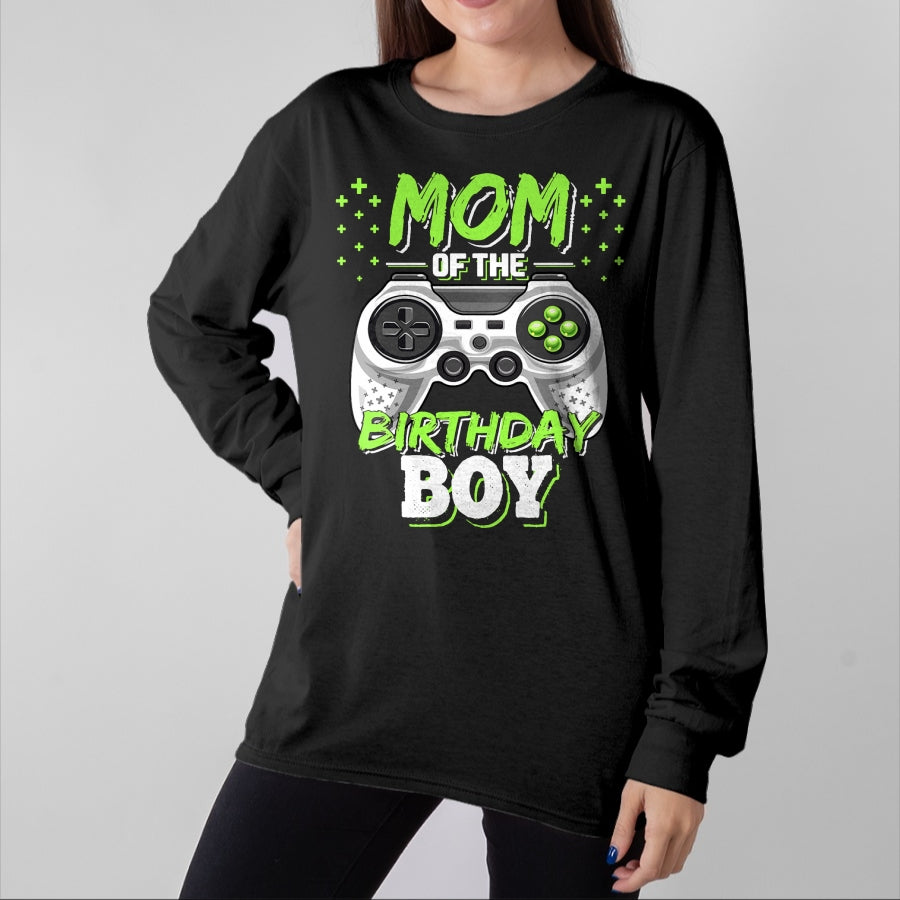 Gift for Mom Shirt, Funny Mom Unisex T-Shirt/Hoodie/Sweatshirt HLT00 - Mom of the Birthday Boy Matching Video Gamer Birthday Party T-Shirt