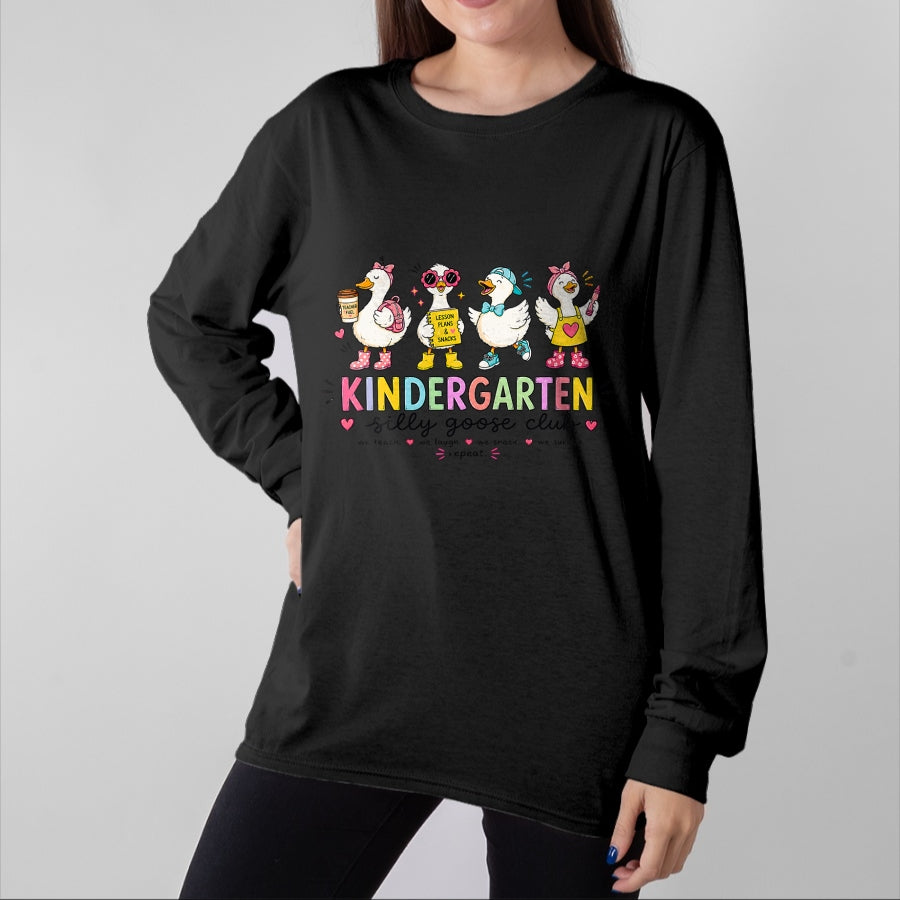 Best Student Shirt, Funny Back To School UnisexT-Shirt/Hoodie/Sweatshirt HLT00 - Kindergarten Silly Goose Club Teacher Funny Back to School T-Shirt