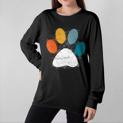 Dog Love Shirt, Dog Lover Gift T-Shirt/Hoodie/Sweatshirt HLT00 - Vintage Dog T-Shirt Puppy Dog Paw Print Dog Love Pet Paw T-Shirt