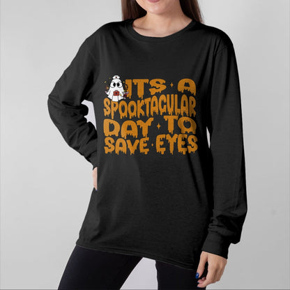 Best Doctor Shirt, Funny Doctor UnisexT-Shirt/Hoodie/Sweatshirt HLT00 - It's A Spooktacular Day to Save Eyes Halloween Eye Doctor T-Shirt