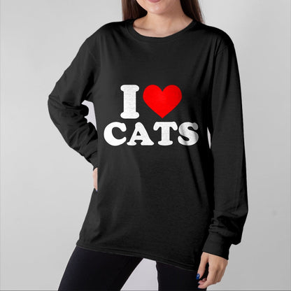 Cat Love Shirt, Funny Cat Lover Gift UnisexT-Shirt/Hoodie/Sweatshirt HLT00 - I Heart Cats - I Heart Cats I Love Cats T-Shirt