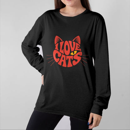 Cat Love Shirt, Funny Cat Lover Gift UnisexT-Shirt/Hoodie/Sweatshirt HLT00 - I Love Cats T-Shirt