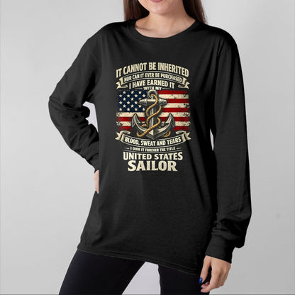 Proud Veteran Shirt, Funny Veteran UnisexT-Shirt/Hoodie/Sweatshirt HLT00 - Own Forever The Title U.S Sailor Military Veteran Flag USA T-Shirt