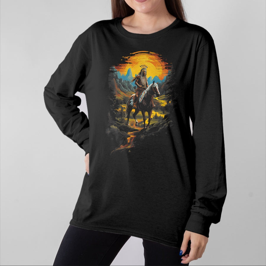 Native American T-Shirts, Vintage Native American Unisex T-Shirt/Hoodie/Sweatshirt HLT00 - Native American Heritage Chief