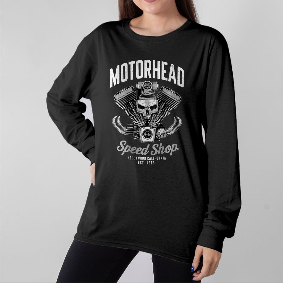 Best Mechanic Life Shirt, Funny Mechanic UnisexT-Shirt/Hoodie/Sweatshirt HLT00 - Skeleton Motor Head Speed Shop Hot Rod Mechanic Car Lover T-Shirt