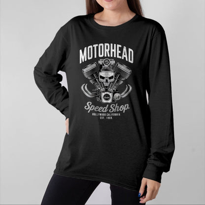 Best Mechanic Life Shirt, Funny Mechanic UnisexT-Shirt/Hoodie/Sweatshirt HLT00 - Skeleton Motor Head Speed Shop Hot Rod Mechanic Car Lover T-Shirt