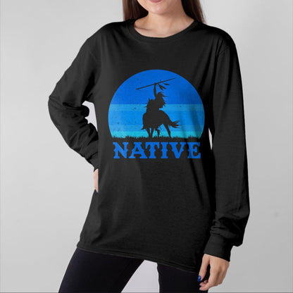 Native American T-Shirts, Vintage Native American Unisex T-Shirt/Hoodie/Sweatshirt HLT00 - Northwest Native American Knight Pride Mountain Warrior (1)