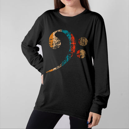 Guitar Lover Shirt, Funny Guitar UnisexT-Shirt/Hoodie/Sweatshirt HLT00 - Vintage Bass Clef for Bass Players, Bassists Bands Orchestra T-Shirt Small