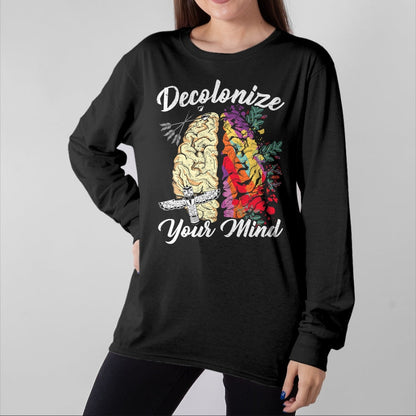 Native American T-Shirts, Vintage Native American Unisex T-Shirt/Hoodie/Sweatshirt HLT00 - Decolonize Your Mind Indigenous People Native American